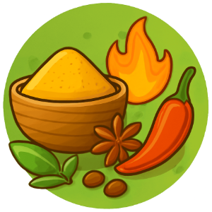 ادویه بر اساس شدت طعم یا ویژگی خاص